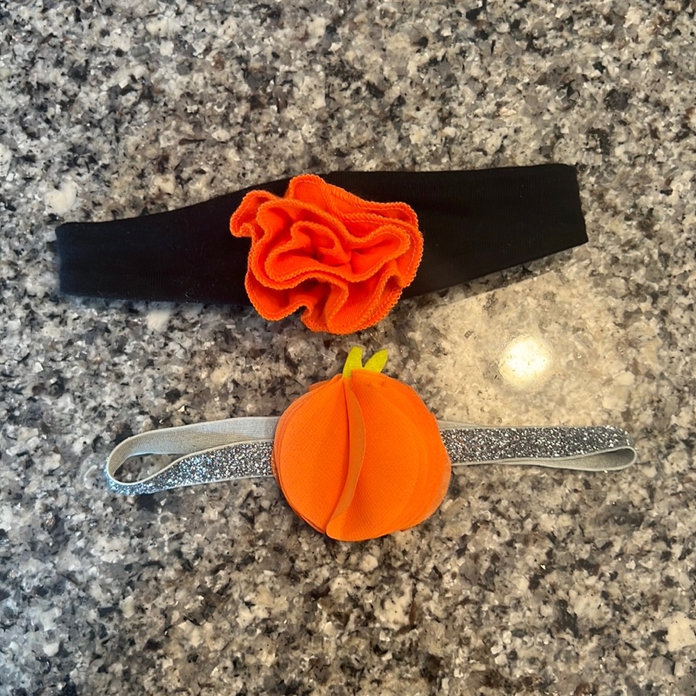 Set of 2 babygirl/toddler Halloween headbands